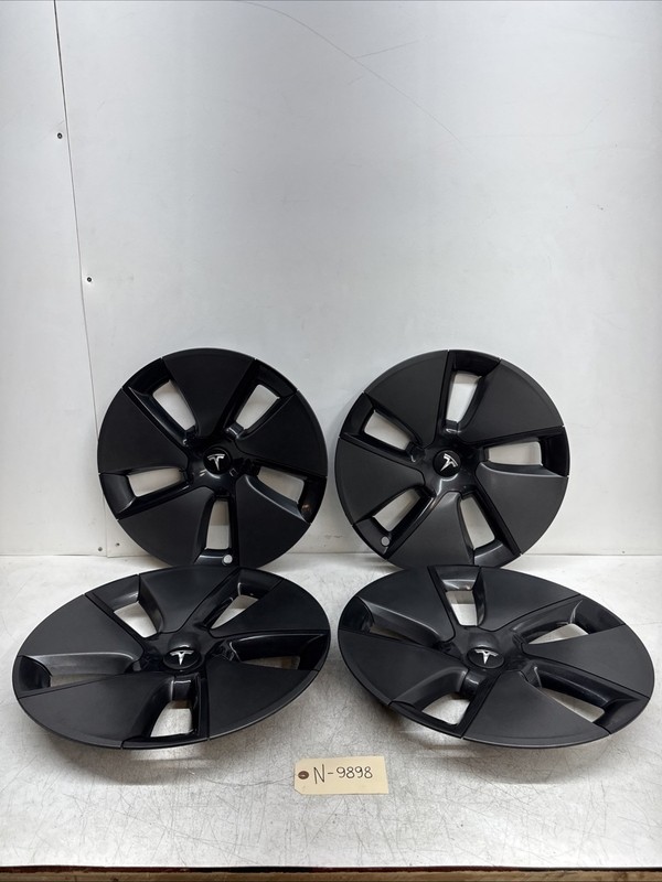 20-24 Tesla MODEL 3 Aero 18" Wheel Cover Hubcap OEM set of 4 9898 U2