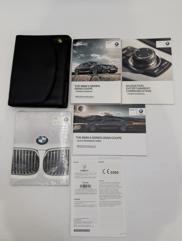 2013 The BMW 6 Series Gran Coupe Owners Manual With Case