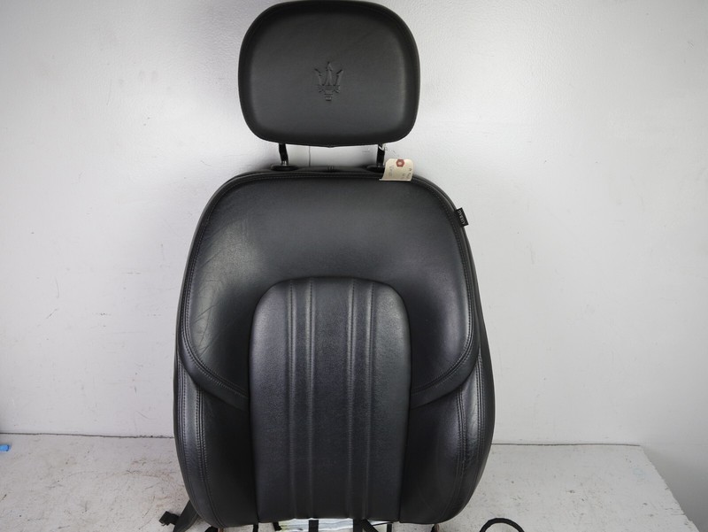 14-17 MASERATI GHIBLI FRONT LEFT SEAT UPPER LEATHER CUSHION W/ HEADREST WIRING