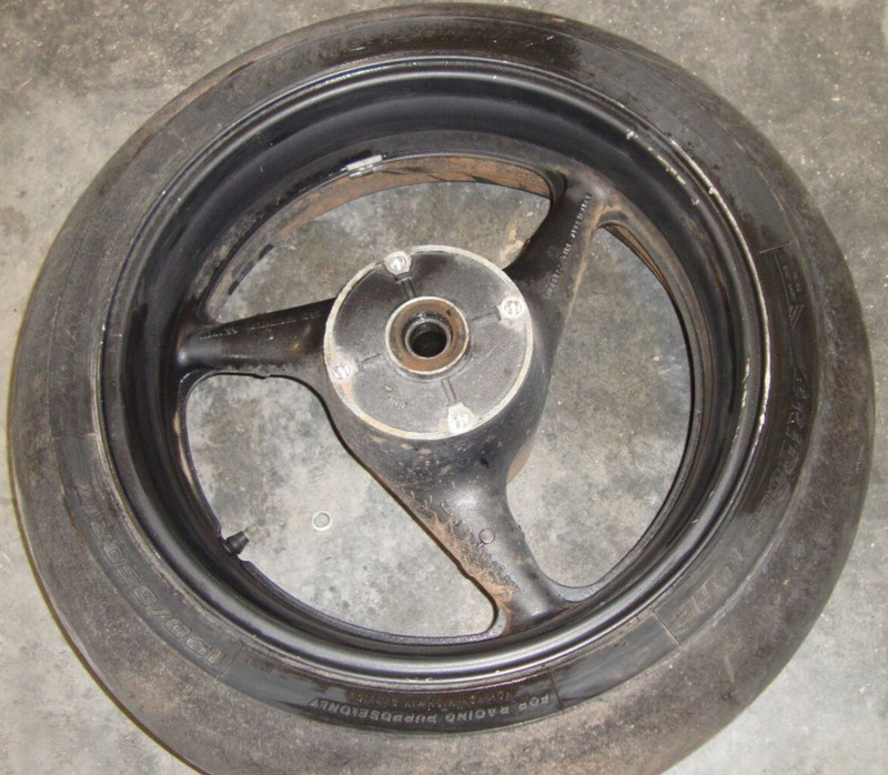 2001 Honda CBR900RR CBR 900 RR CBR900 190/65-17 Rear Rim Tire Wheel Straight 17