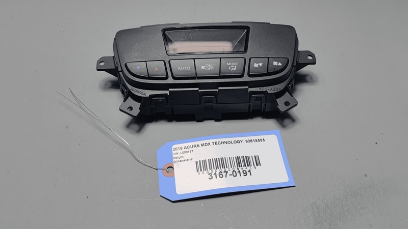 2014-2020 ACURA MDX REAR A/C HEATER CLIMATE TEMPERATURE CONTROL PANEL OEM