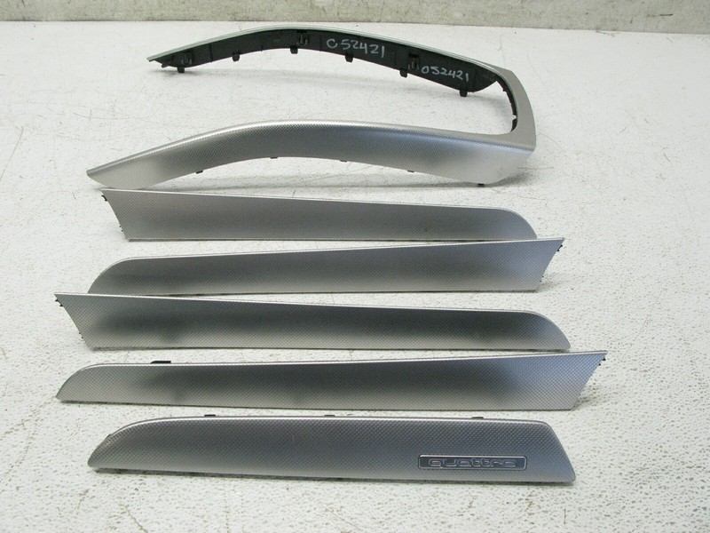 08-16 AUDI B8 A4 S4 RS4 DASHBOARD DOOR PANEL INTERIOR ALUMINUM TRIM SET OEM 0524
