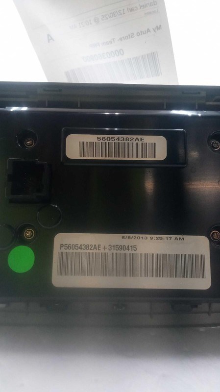 2014 Jeep Grand Cherokee A/C Selector Switch OEM 56054382AC 56054383AC Used