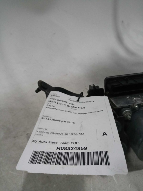 2012 INFINITI G37 ABS Pump & Motor Assembly OEM 476601NY2C 95K Miles Black