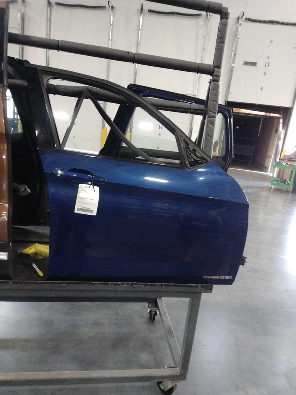 2015 BMW X1 Right Front Door Blue 493077 Used 128K Miles OEM Replacement