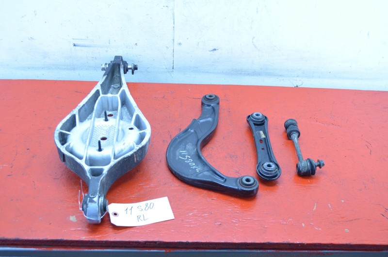 07-11 VOLVO S80 FWD REAR LEFT DRIVER CONTROL ARM SET OF 4 ITEMS OEM