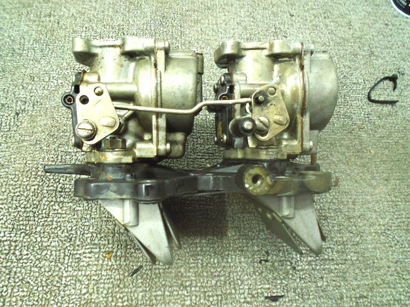 Johnson Outboard 50 Hp Carburetors & Intake Manifold Assy 0435910 0391780 Motor