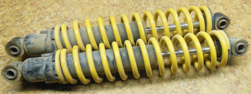 2005 Polaris Phoenix 200 ATV Front Shocks Suspension Spring Strut Yellow 05