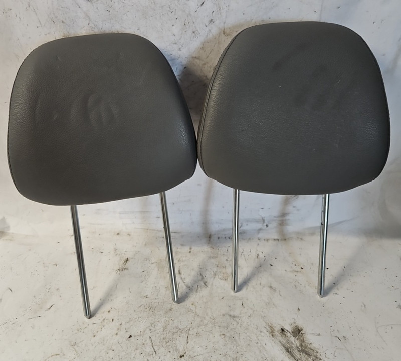 2011-2016 Hyundai Elantra Front Headrest Head Rest Gray Leather OEM SET OF 2