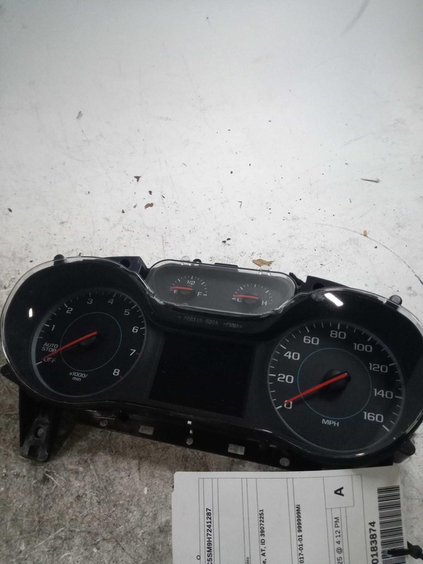2017 Chevrolet Cruze Speedometer Gauge OEM Black 1.4L 72000 Miles NJ25-16626