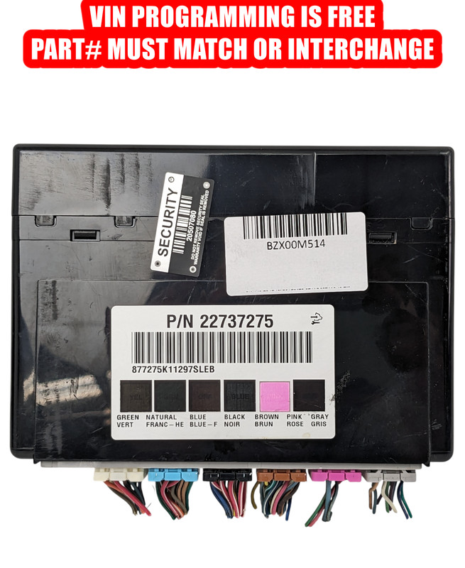 VIN PROGRAMMED 2012 2013 Chevrolet Cadillac GMC Body Control Module BCU BCM OEM
