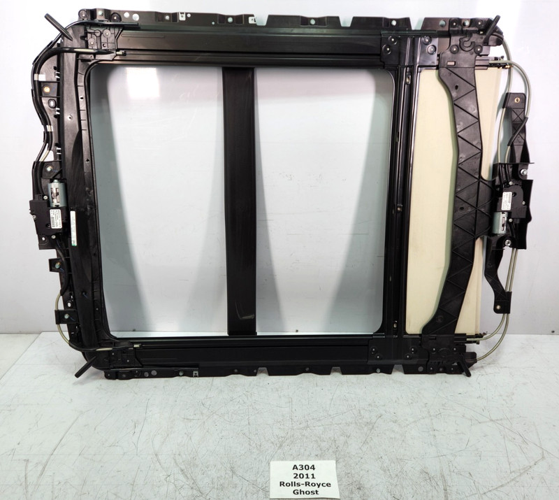 ✅ 10-14 OEM Rolls-Royce Ghost RR4 Upper Sliding Roof Frame Track Glass W/ Motor