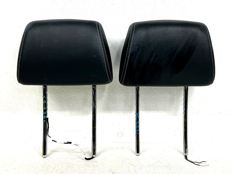 ⭐2011-2017 BMW X3 FRONT LEFT & RIGHT SEAT HEADREST BLACK LEATHER SET OEM LOT2721