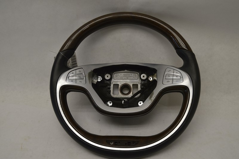 14 15 16 17 MERCEDES S550 S63 W222 AMG STEERING WHEEL OEM WALNUT/LEATHER