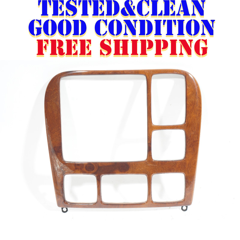 00-02 MERCEDES S500 S430 W220 DASH CENTER CONSOLE WOOD TRIM BEZEL OEM