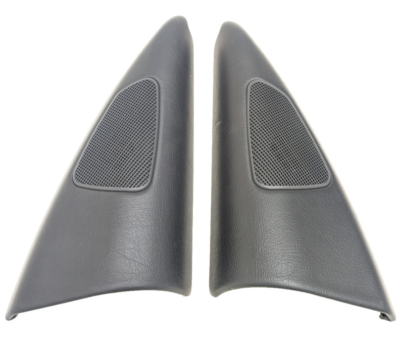 02-05 Mercedes W163 ML320 Tweeter Speaker & Covers Pair Black OEM