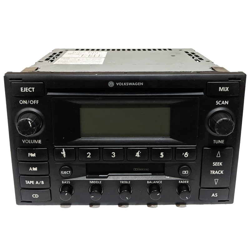 OEM AM FM CD Casette Player Receiver Head Unit VW Golf Jetta Passat 1JM035157J