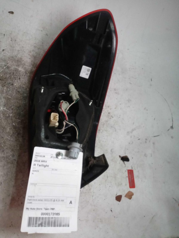 Used Right Tail Light Assembly fits: 2016 Subaru Wrx Right Grade A
