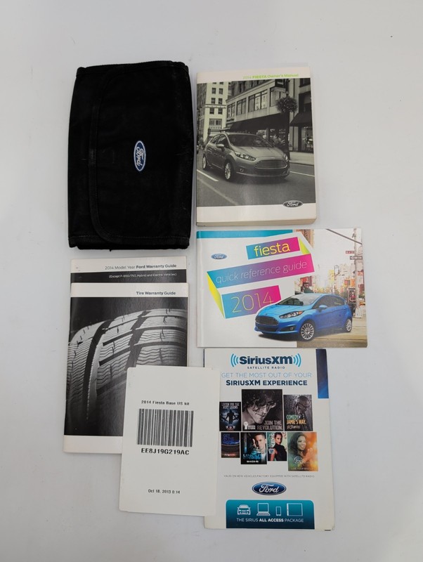 2014 Ford Fiesta Owner's Manual With Quick Reference Guide & Case