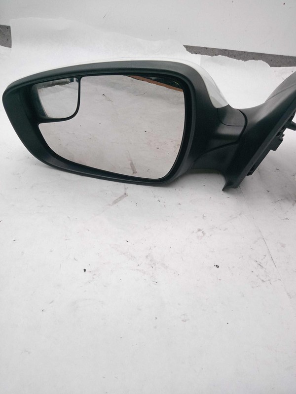 2014 Hyundai Accent Left Door Mirror White OEM 87949 - Used, Adhesive Marks