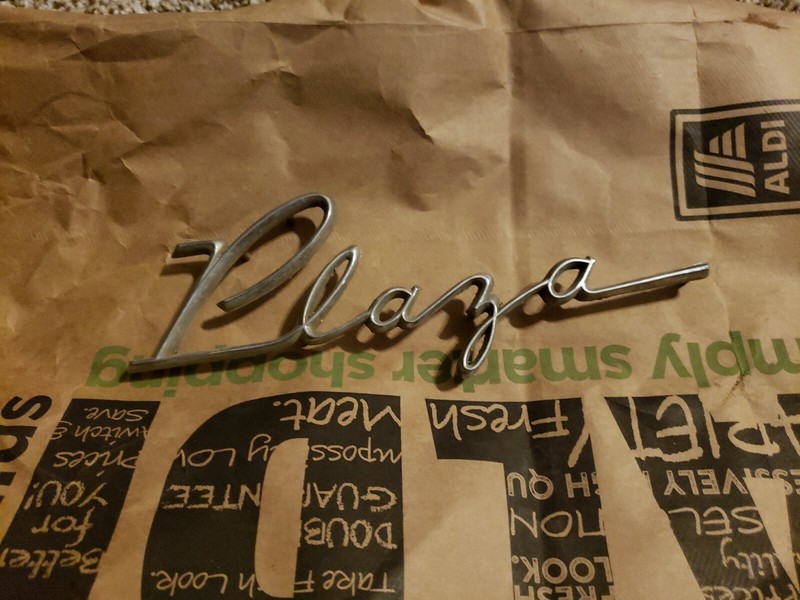 PLYMOUTH PLAZA EMBLEM 1599450 1955 1956 OEM