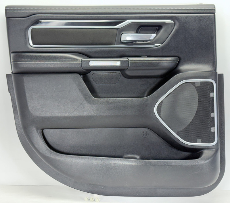✅ 19-25 RAM 1500 5th LARAMIE CREW CAB OEM DOOR PANEL REAR LEFT DRIVER BLACK LH