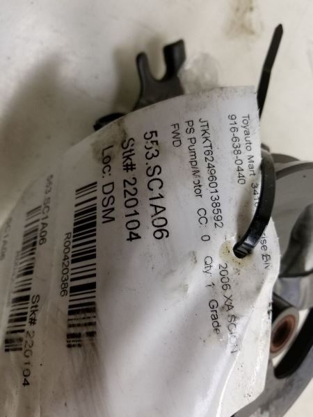 2006 SCION XA 1.5L 2WD AT POWER STEERING PUMP ASSEMBLY