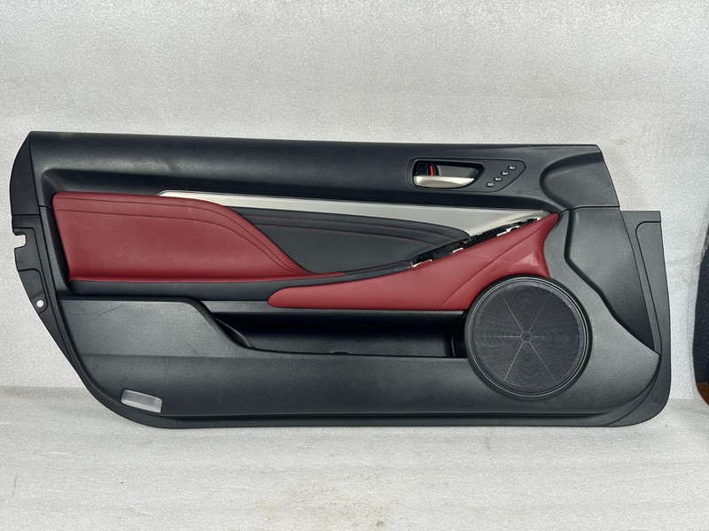 2015-2021 LEXUS RC350 Left Front Door Trim Panel Black Red EB39 Factory OEM