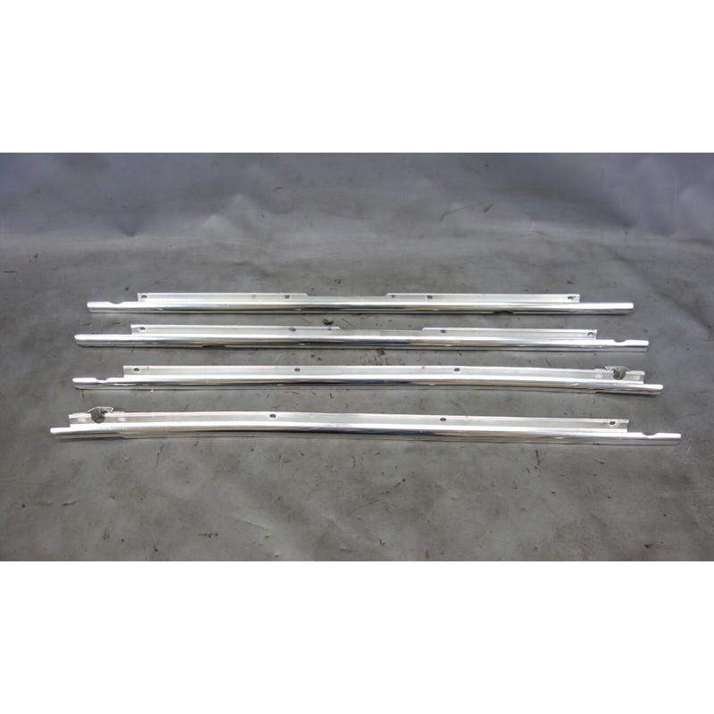1982-1988 BMW E29 5-Series Front Rear Interior Window Sill Chrome Trim Set OEM