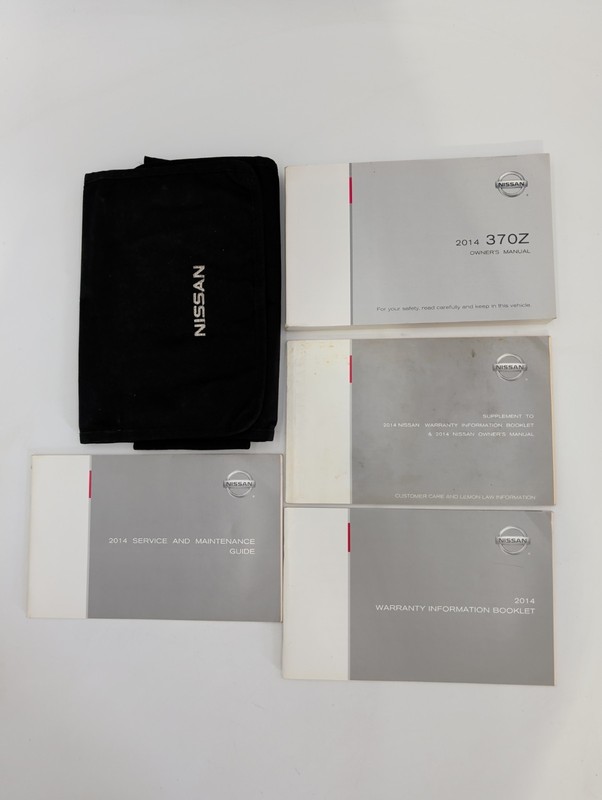 2014 Nissan 370Z Convertible Owners Manual With Warranty Plus Case