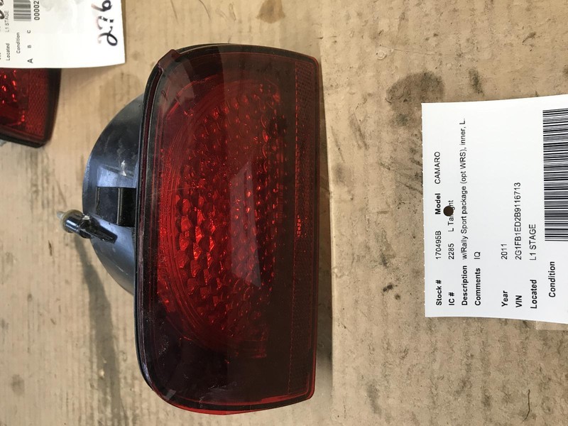 2011 CHEVROLET CAMARO Left driver Taillight Rally Sport package inner OEM 11