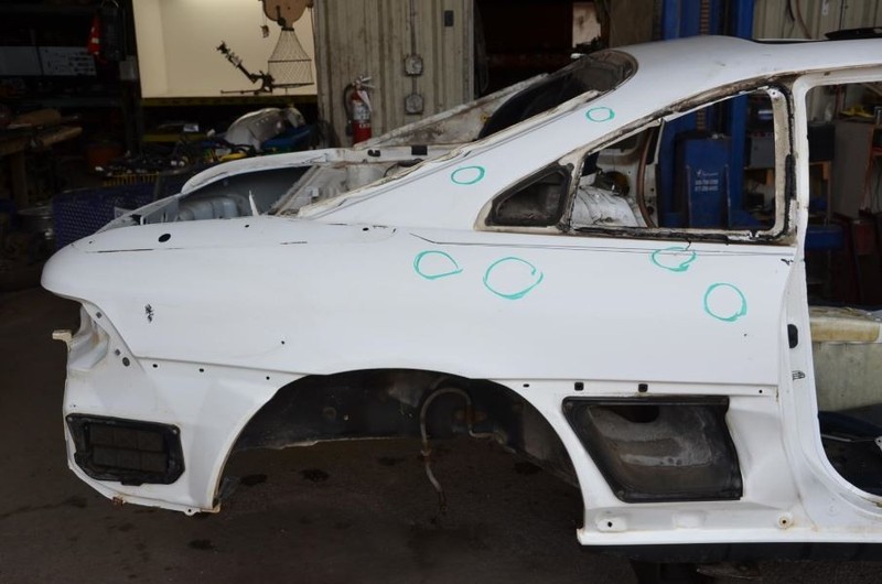 1991-1995 Toyota MR2 White Passenger Right Rear Quarter Panel Assembly