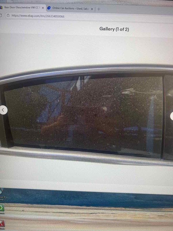 Rear Door Glass/window VW CC Right 09 10 11 12 13 14 15 16 17