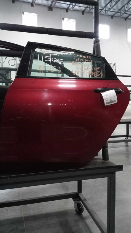 2015 Dodge Dart Left Door Red OEM 506283 116K Miles PW PL 4DR Sedan