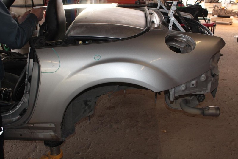 07-15 Mazda Mx-5 Miata NC Silver Driver Left Rear Quarter Panel Assembly