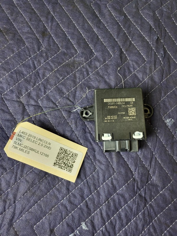 Used Oem Lincoln Rear Right Door Control Module DG9T-14B534-CB for 2015-2019 MKC