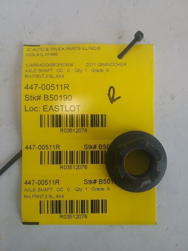 Passenger Right Axle Shaft Front Axle 3.6L Fits 11-23 DURANGO 3512076