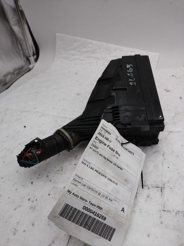2016 Honda HR-V Fuse Box OEM 32120T7SA20 Black 1.8L 101k Miles