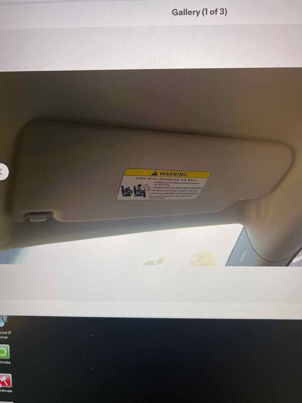 Sun Visor VW CC Right 09 10 11 12 13 14 15 16 17