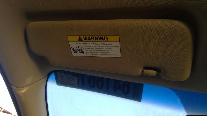 Sun Visor HYUNDAI SONATA Left 11 12 13 14 15