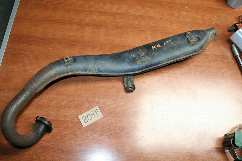 1991 Kawasaki KE 100 Exhaust Header Pipe Expansion Chamber OEM 91 E