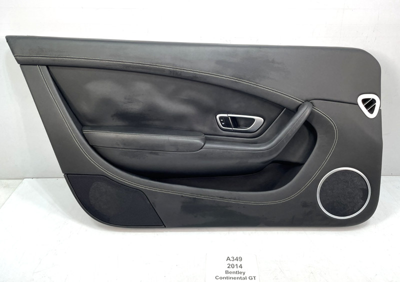 ✅12-15 OEM Bentley Continental GT Left Driver Side Door Panel Black Leather*