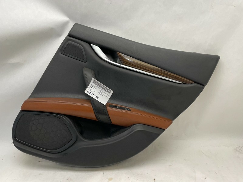 2014-2019 MASERATI GHIBLI SQ4 REAR RIGHT DOOR PANEL BROWN & EBANO WOOD TRIM OEM