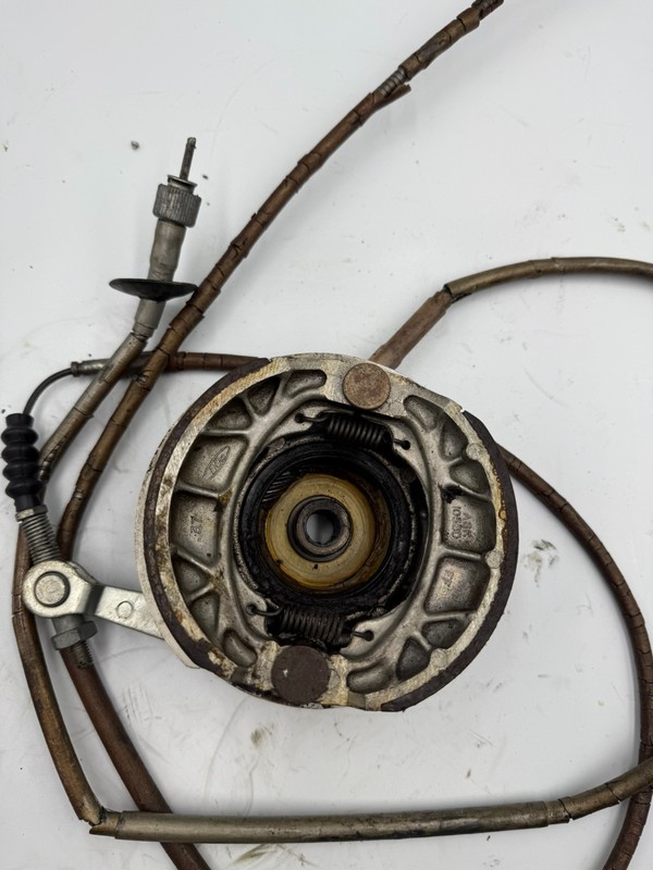 1971 Honda SL100 SL 100 Front Drum Brakes & Cover Speedometer Cable Hub 1972 H6
