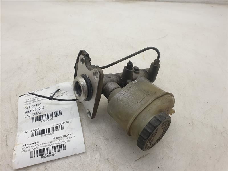 92-95 TOYOTA PICKUP 2.4L 4CYL MT BRAKE MASTER CYLINDER ASSEMBLY