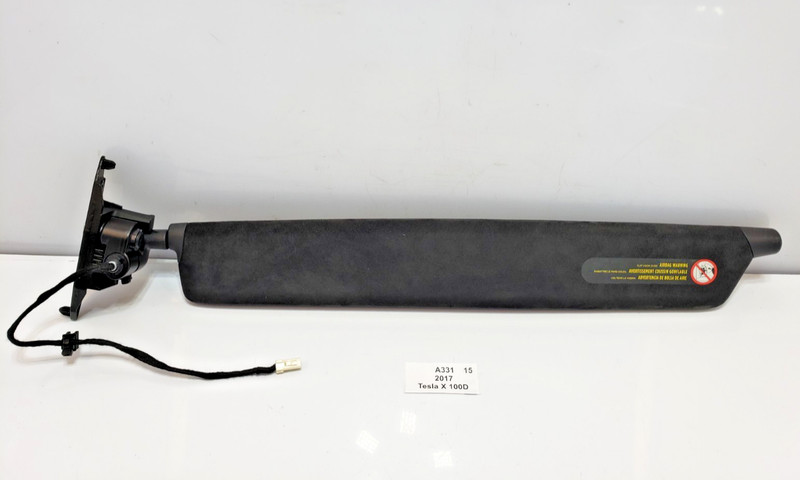 ✅ 16-23 OEM Tesla Model X Front Right Passenger Side Sun Visor Ultrasuede Black