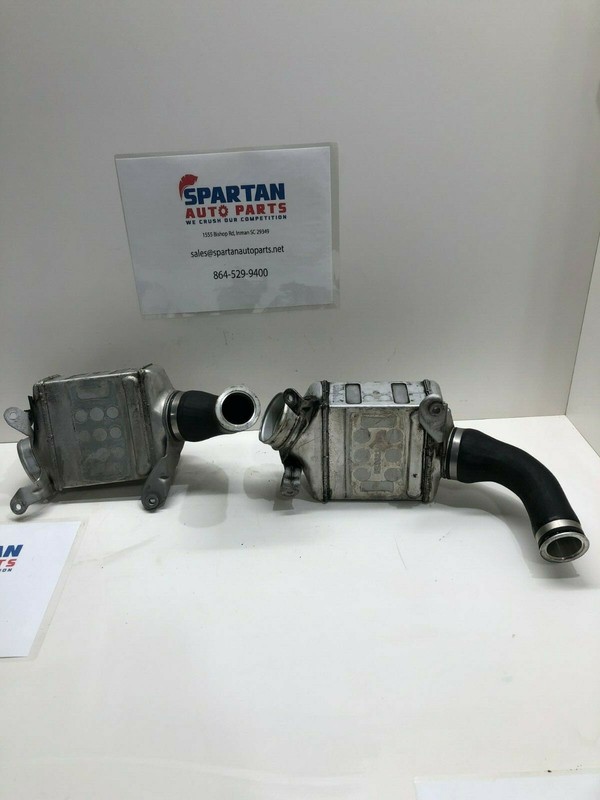 2011 BMW 550i F10 ENGINE TWIN TURBO INTERCOOLER AIR COOLER PAIR OEM