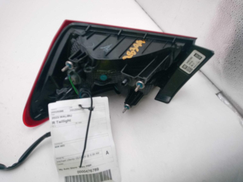 2023 Chevrolet Malibu Right Tail Light Assembly Black OEM Used 56K Miles