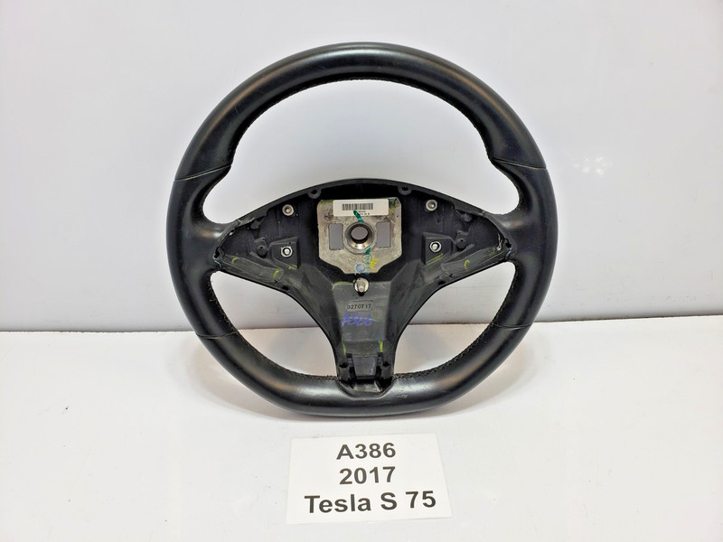 ✅ 2012-2020 OEM Tesla Model S X Driver Steering Wheel Leather Black Assembly