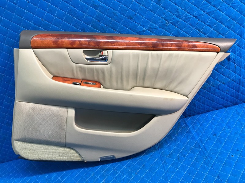 2001-2006 Lexus LS430 Rear Right RH Passenger Door Panel Beige LK04 Leather OEM